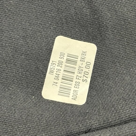 Adidas Trefoil Essentials Full-Zip Hoodie in Black Size Medium - Picture 7 of 8